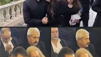 قصي خولي برفقة والدته في وادع والده الى مثواه الآخير  ..  وموقف رجولي له أمام الجميع  واسى والدته بطريقة أحزنت الجميع 