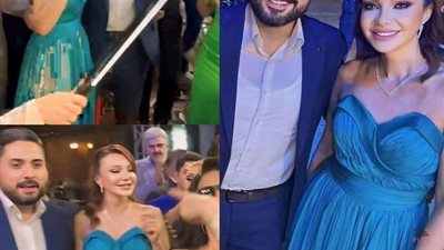 خطوبة الممثلة نادين تحسين بيك على زميلها في مسلسل “كسر عضم